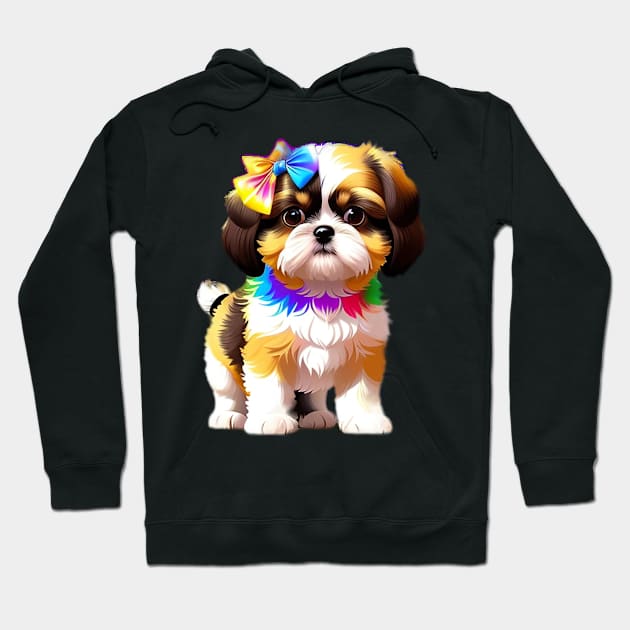 Shih tzu dog Tie Dye Hoodie by H.M